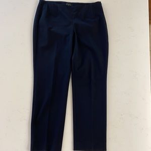 Talbots navy blue curvy side zip pants